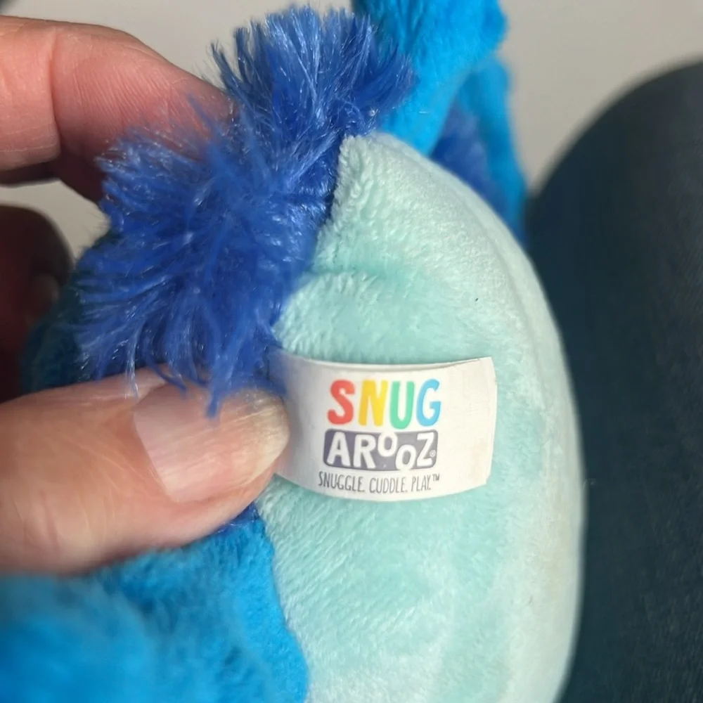 Snug Arooz Blue Plush Turtle Squeaks/Crinkle Dog Toys